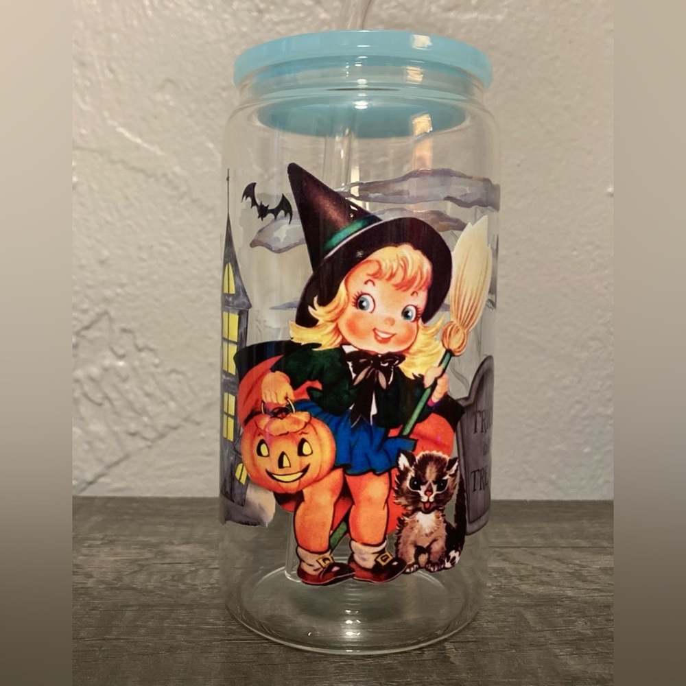 Hand Crafted Halloween Nostalgic graphic Tumbler